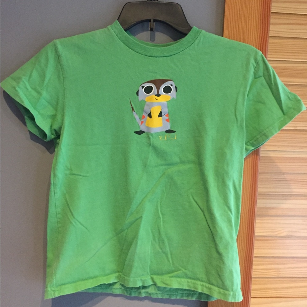 Paul Frank Green Raccon Graphic t-shirt Large